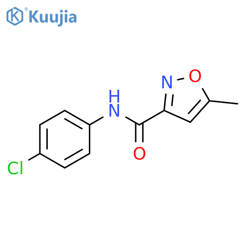 3-Isoxazolecarboxamide, N-(4-chlorophenyl)-5-methyl- structure