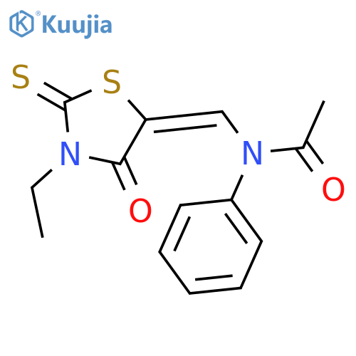 Acetamide,N-[(3-ethyl-4-oxo-2-thioxo-5-thiazolidinylidene)methyl]-N-phenyl- structure