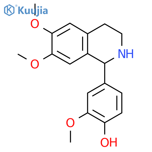 4-(6,7-Dimethoxy-1,2,3,4-tetrahydroisoquinolin-1-yl)-2-methoxyphenol structure