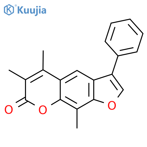 5,6,9-trimethyl-3-phenylfuro[3,2-g]chromen-7-one structure