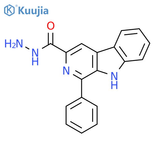 9H-Pyrido[3,4-b]indole-3-carboxylic acid, 1-phenyl-, hydrazide structure