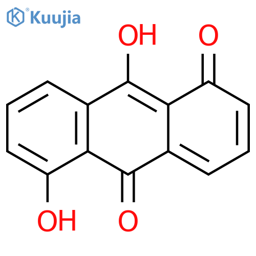 1,10-Anthracenedione, 5,9-dihydroxy- structure