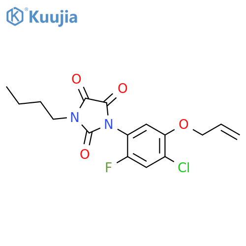 Imidazolidinetrione, butyl[4-chloro-2-fluoro-5-(2-propenyloxy)phenyl]- structure
