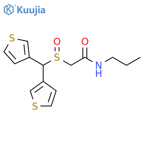 Acetamide, 2-[(di-3-thienylmethyl)sulfinyl]-N-propyl- structure