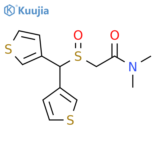 Acetamide, 2-[(di-3-thienylmethyl)sulfinyl]-N,N-dimethyl- structure