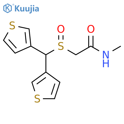 Acetamide, 2-[(di-3-thienylmethyl)sulfinyl]-N-methyl- structure
