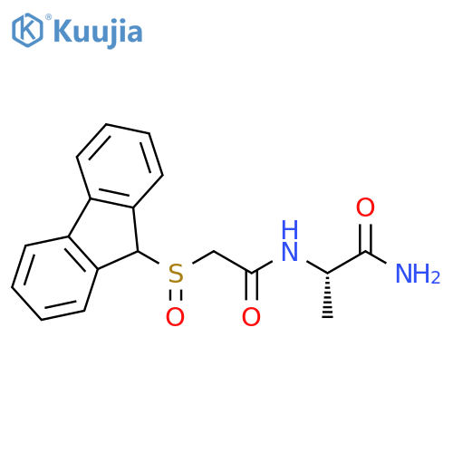 Propanamide, 2-[[(9H-fluoren-9-ylsulfinyl)acetyl]amino]-, (2S)- structure
