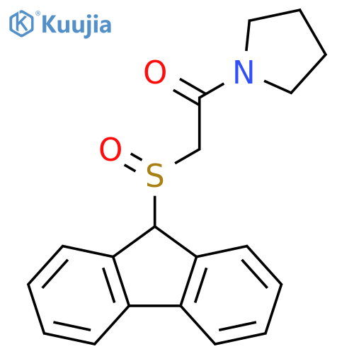Pyrrolidine, 1-[(9H-fluoren-9-ylsulfinyl)acetyl]- structure