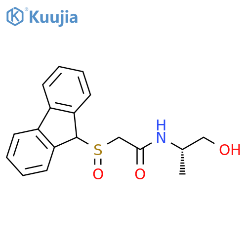 Acetamide, 2-(9H-fluoren-9-ylsulfinyl)-N-[(1S)-2-hydroxy-1-methylethyl]- structure