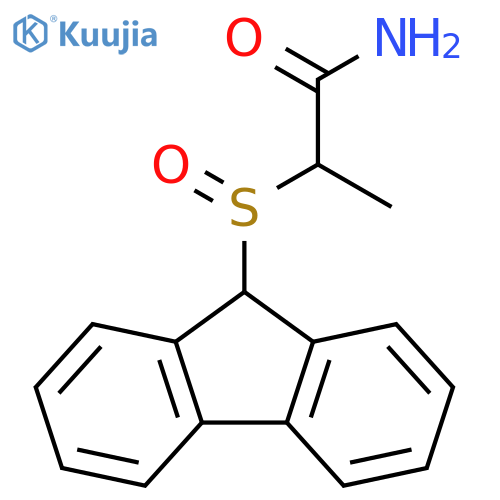 Propanamide, 2-(9H-fluoren-9-ylsulfinyl)- structure
