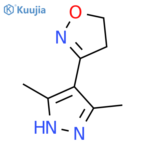 Isoxazole, 3-(3,5-dimethyl-1H-pyrazol-4-yl)-4,5-dihydro- structure