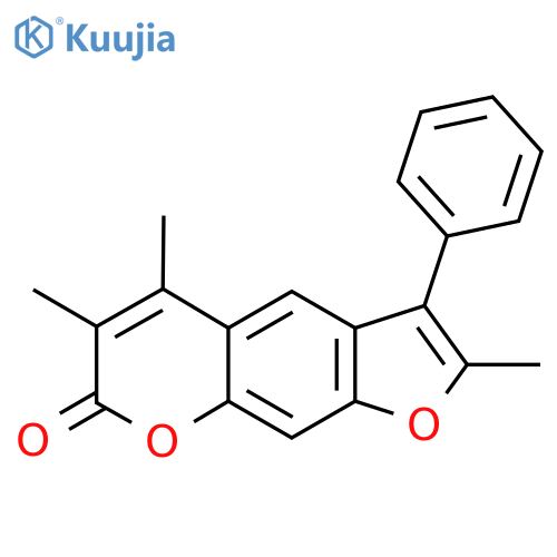 2,5,6-trimethyl-3-phenylfuro[3,2-g]chromen-7-one structure