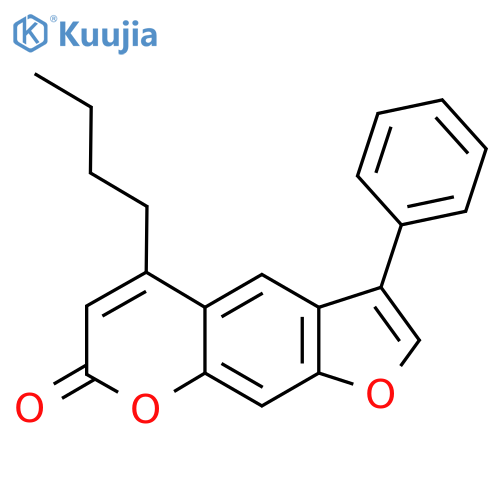 5-butyl-3-phenylfuro[3,2-g]chromen-7-one structure