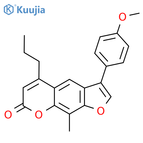 3-(4-methoxyphenyl)-9-methyl-5-propylfuro[3,2-g]chromen-7-one structure