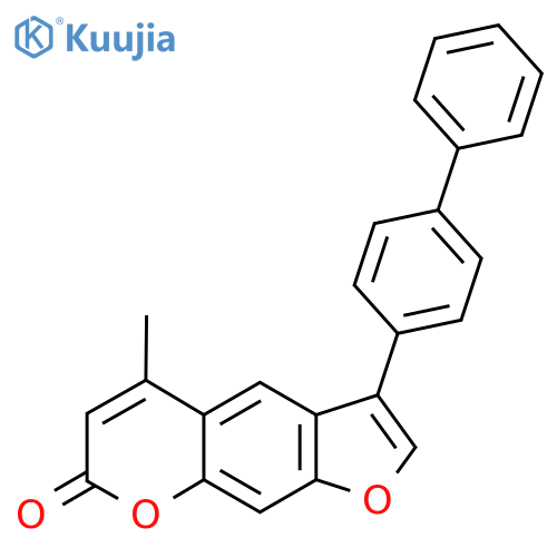 5-methyl-3-(4-phenylphenyl)furo[3,2-g]chromen-7-one structure