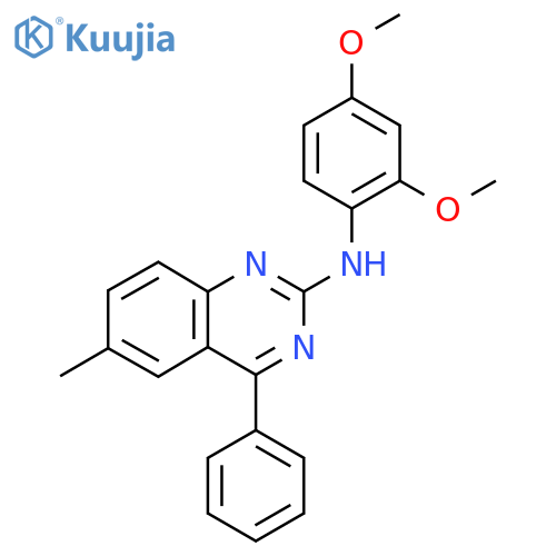 N-(2,4-dimethoxyphenyl)-6-methyl-4-phenylquinazolin-2-amine structure