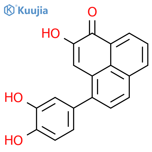 1H-Phenalen-1-one, 4-(3,4-dihydroxyphenyl)-2-hydroxy- structure
