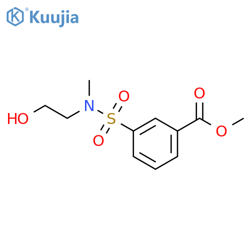 Benzoic acid, 3-[[(2-hydroxyethyl)methylamino]sulfonyl]-, methyl ester structure