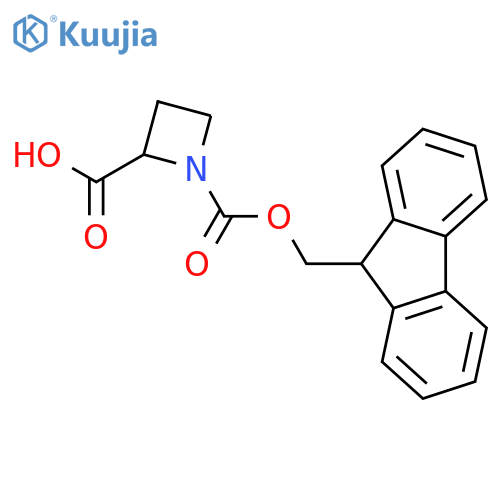 (2R)-1-(9H-fluoren-9-ylmethoxycarbonyl)azetidine-2-carboxylic acid structure