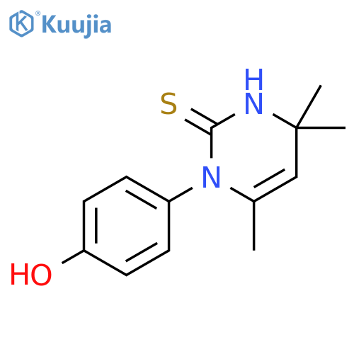 3-(4-hydroxyphenyl)-4,6,6-trimethyl-1h-pyrimidine-2-thione structure