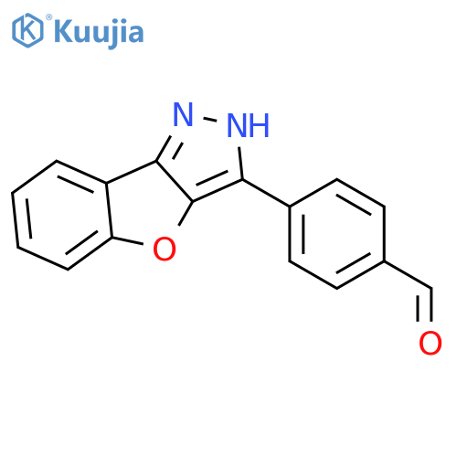Benzaldehyde, 4-(1H-benzofuro[3,2-c]pyrazol-3-yl)- structure