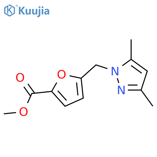 methyl 5-(3,5-dimethyl-1H-pyrazol-1-yl)methylfuran-2-carboxylate structure