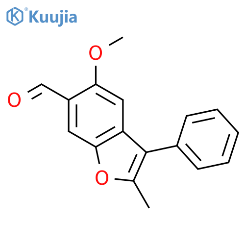 5-Methoxy-2-methyl-3-phenyl-1-benzofuran-6-carbaldehyde structure