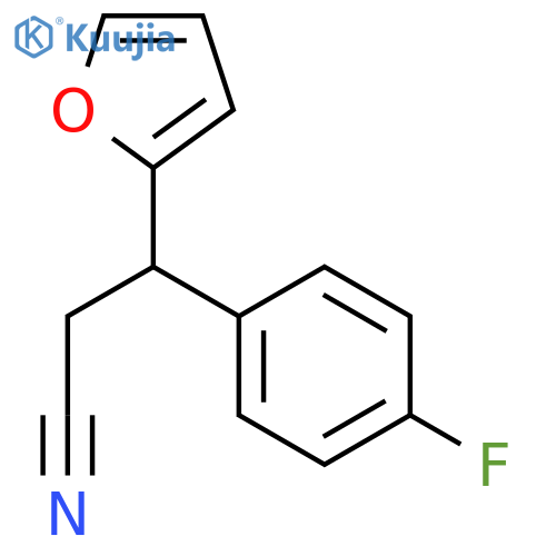 3-(4-Fluorophenyl)-3-(furan-2-yl)propanenitrile structure