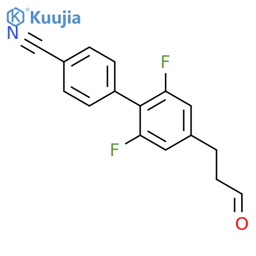 [1,1'-BIPHENYL]-4-CARBONITRILE, 2',6'-DIFLUORO-4'-(3-OXOPROPYL)- structure