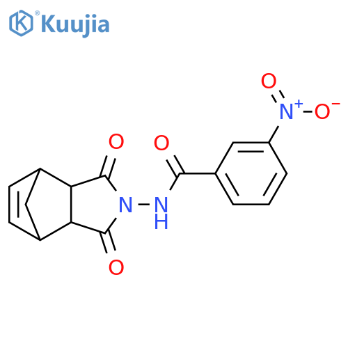 N-{3,5-dioxo-4-azatricyclo5.2.1.0^{2,6}dec-8-en-4-yl}-3-nitrobenzamide structure