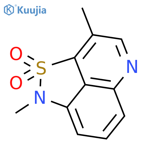 1H-Isothiazolo[5,4,3-de]quinoline, 1,3-dimethyl-, 2,2-dioxide structure