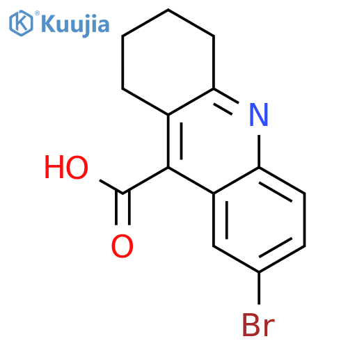 7-Bromo-1,2,3,4-tetrahydroacridine-9-carboxylic acid structure