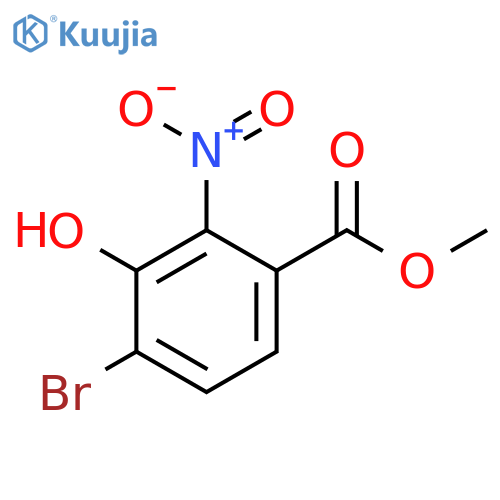 Benzoic acid, 4-bromo-3-hydroxy-2-nitro-, methyl ester structure