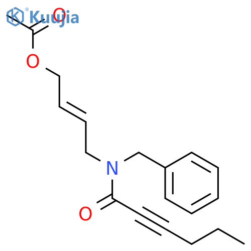2-Hexynamide, N-[4-(acetyloxy)-2-butenyl]-N-(phenylmethyl)- structure