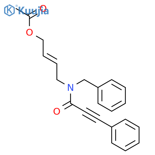 2-Propynamide, N-[4-(acetyloxy)-2-butenyl]-3-phenyl-N-(phenylmethyl)- structure