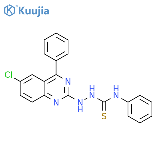 3-[(6-chloro-4-phenylquinazolin-2-yl)amino]-1-phenylthiourea structure
