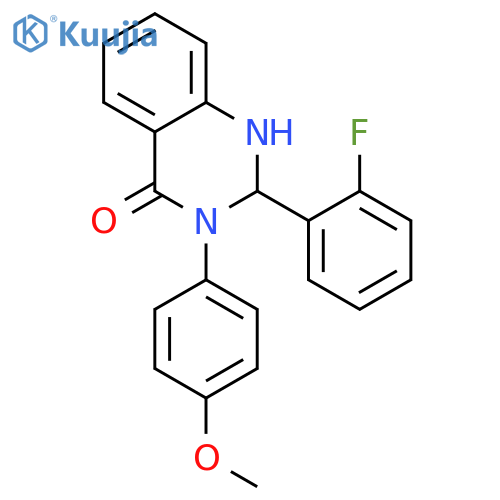 2-(2-Fluoro-phenyl)-3-(4-methoxy-phenyl)-2,3-dihydro-1H-quinazolin-4-one structure
