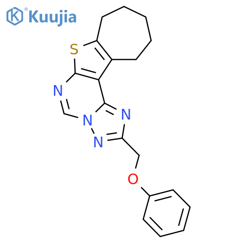 <br>2-Phenoxymethyl-8,9,10,11-tetrahydro-7H-6-thia-1,3,3a,5-tetraaza-cyclohepta [b]-as-indacene structure