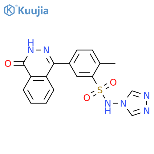 2-methyl-5-(4-oxo-3,4-dihydrophthalazin-1-yl)-N-(4H-1,2,4-triazol-4-yl)benzene-1-sulfonamide structure