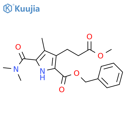 1H-Pyrrole-3-propanoic acid,5-[(dimethylamino)carbonyl]-4-methyl-2-[(phenylmethoxy)carbonyl]-,methyl ester structure