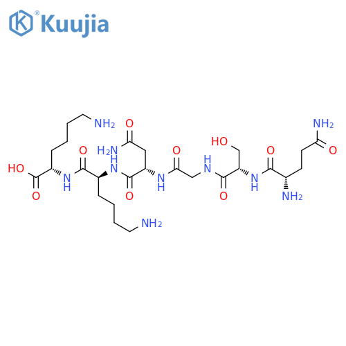 L-Lysine, L-glutaminyl-L-serylglycyl-L-asparaginyl-L-lysyl- structure
