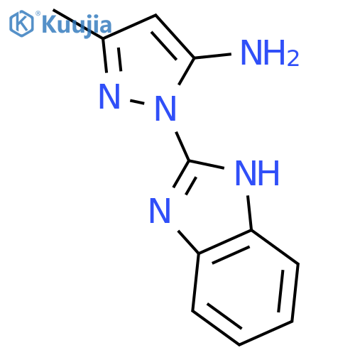 1-(1H-1,3-benzodiazol-2-yl)-3-methyl-1H-pyrazol-5-amine structure