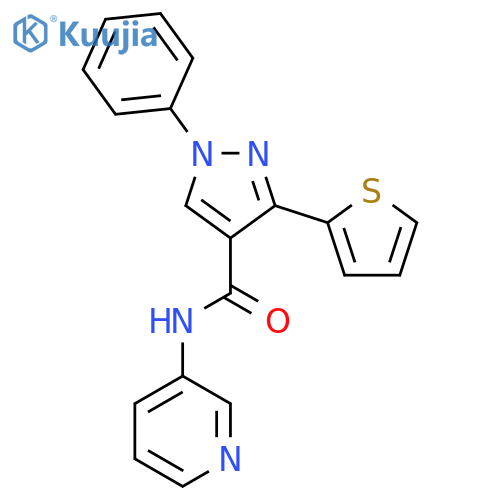 1H-Pyrazole-4-carboxamide, 1-phenyl-N-3-pyridinyl-3-(2-thienyl)- structure