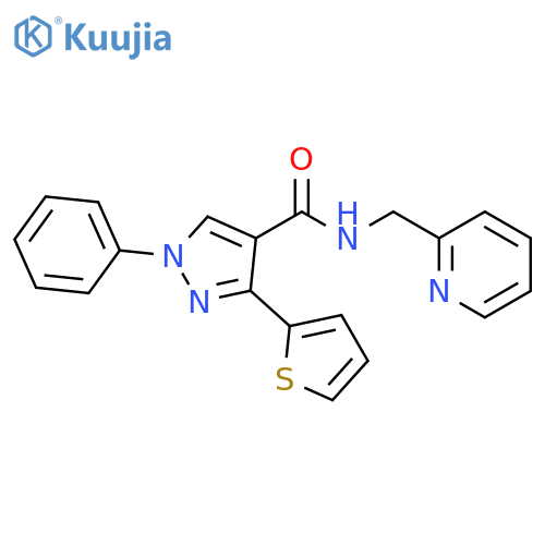 1H-Pyrazole-4-carboxamide,1-phenyl-N-(2-pyridinylmethyl)-3-(2-thienyl)- structure