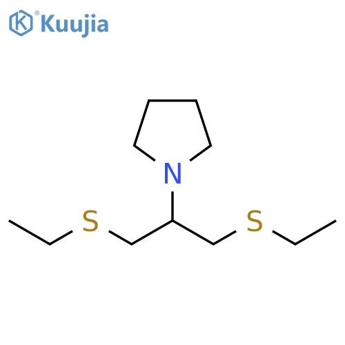 Pyrrolidine, 1-[2-(ethylthio)-1-[(ethylthio)methyl]ethyl]- structure