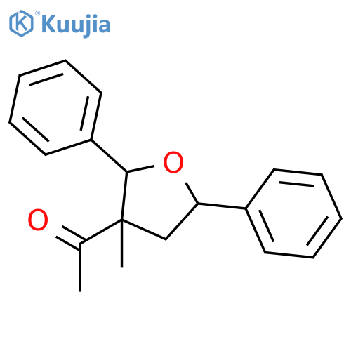 Ethanone, 1-(tetrahydro-3-methyl-2,5-diphenyl-3-furanyl)- structure
