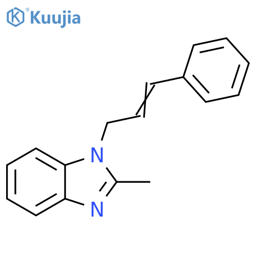 2-methyl-1-(2E)-3-phenylprop-2-en-1-yl-1H-1,3-benzodiazole structure