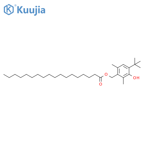 Octadecanoic acid,[4-(1,1-dimethylethyl)-3-hydroxy-2,6-dimethylphenyl]methyl ester structure