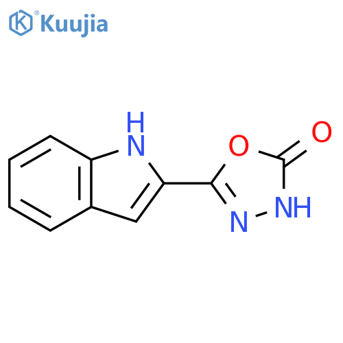 1,3,4-Oxadiazol-2(3H)-one, 5-(1H-indol-2-yl)- structure