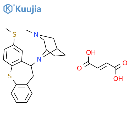 3-methyl-8-[8-(methylsulfanyl)-10,11-dihydrodibenzo[b,f]thiepin-10-yl]-3,8-diazabicyclo[3.2.1]octane (2E)-but-2-enedioate structure